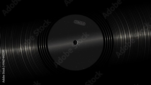 close up of a turntable