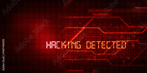 2D illustration Hacked data online code background

