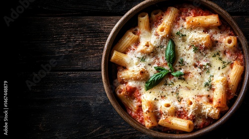 Delicious Baked Rigatoni with Tomato Sauce and Mozzarella Cheese