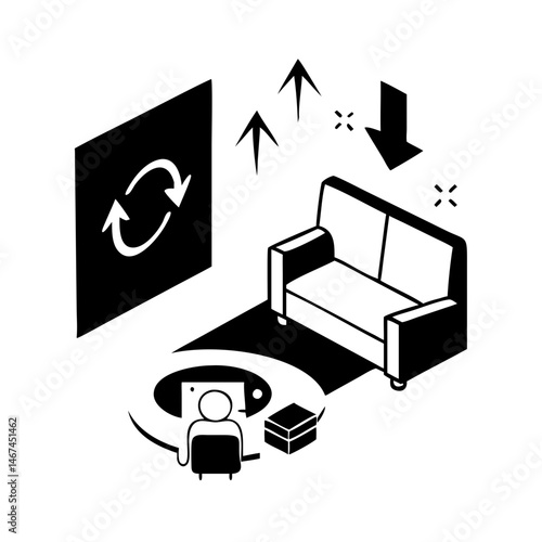 Furniture arrangement application utilizes augmented reality for interior design planning easily