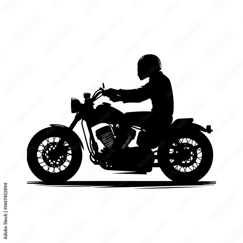 Fototapeta premium silhouette of a motorcycle