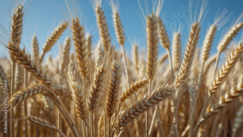Wallpaper Mural Photorealistic image of a clean wheat bundle in a sunny field Torontodigital.ca