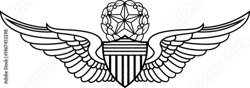 US ARMY MASTER AVIATOR BADGE SVG FILE
