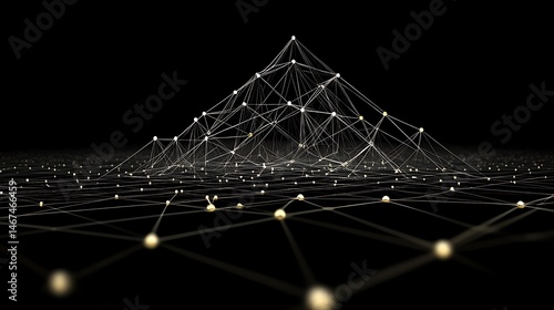 Abstract geometric mountain