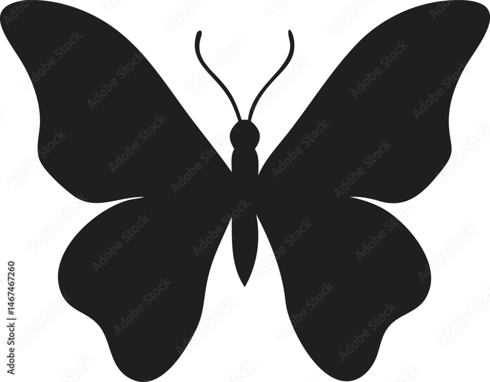 Fototapeta premium Butterfly silhouette