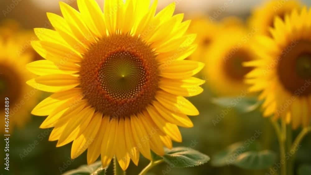 Radiant sunflower blossoms bathed in sunlight, captivating floral beauty in full bloom Radiant sunflower blossoms bathed in sunlight, captivating floral beauty in full bloom