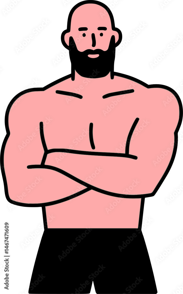 Fototapeta premium A vibrant vector design with bold outlines, perfect for stickers, merch, or fun prints with a modern and playful style.