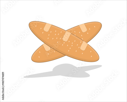 Sesame bread on a white background