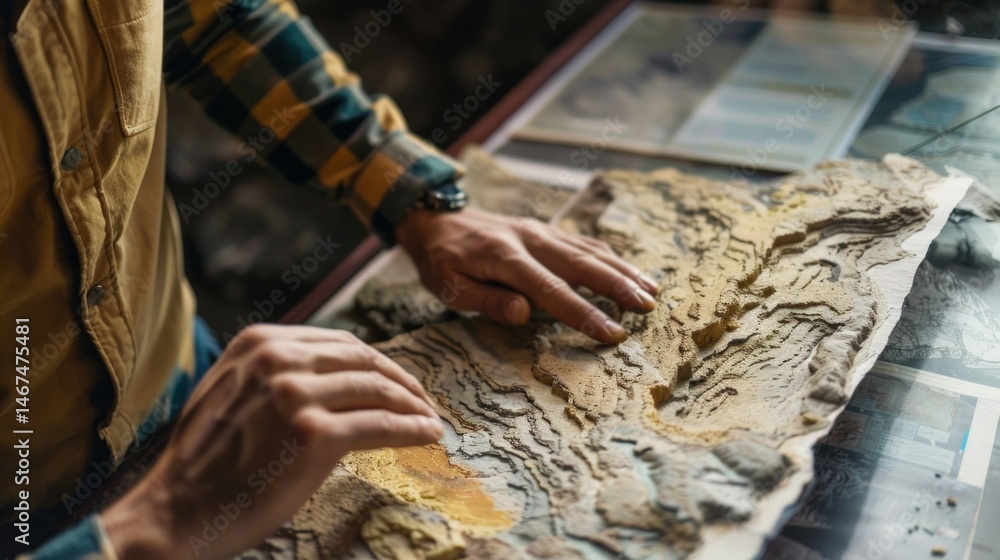 Obraz premium Researcher presenting geology findings. stock photo --ar 16:9 --raw --v 6 Job ID: 98981868-0b51-48a7-ad2f-bf7880817a50