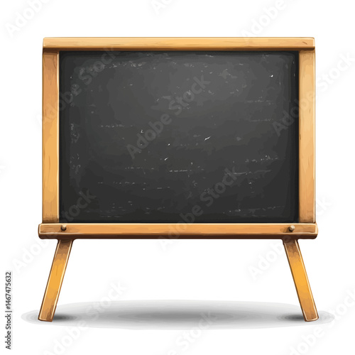 Chalkboard Flat vector, minimalist design, isolated on a white background.