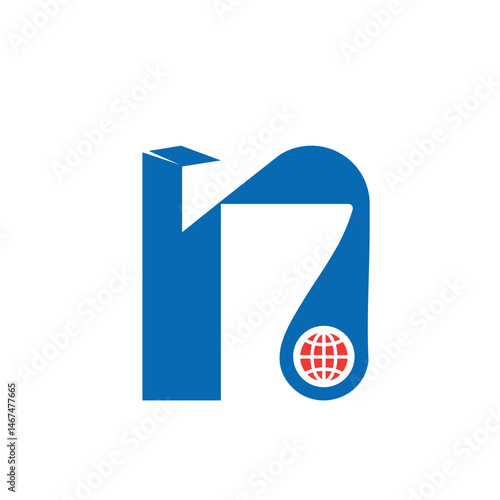 Creative Letter N wrb or World Vector Logo Design Templets. 標誌設計, ロゴデザイン, Diseño de logotipo
