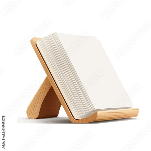 Book Holder Flat vector, minimalist design, isolated on a white background.