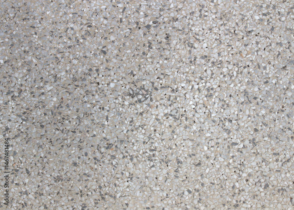 The terrazzo floor is old and dirty. The terrazzo floor is old and dirty.