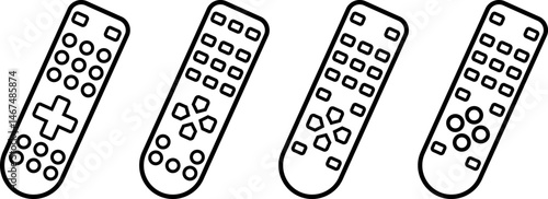 Remote icon Vector flat thin line illustration.