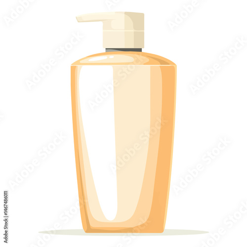 Body Lotion Flat vector, minimalist design, isolated on a white background.