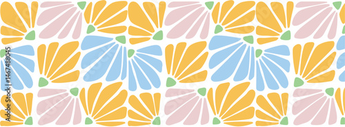 This Abstract Vector Illustration Showcases a Fusion of Botanical Motifs, Geometric Shapes, and Colorful Line Work, Resulting in a Fresh, Contemporary Design Full of Movement, Texture, and Artistic Fl