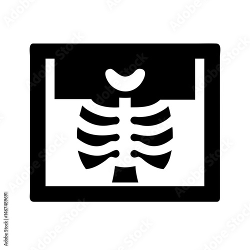 x ray silhouette on transparent background for web and graphic design