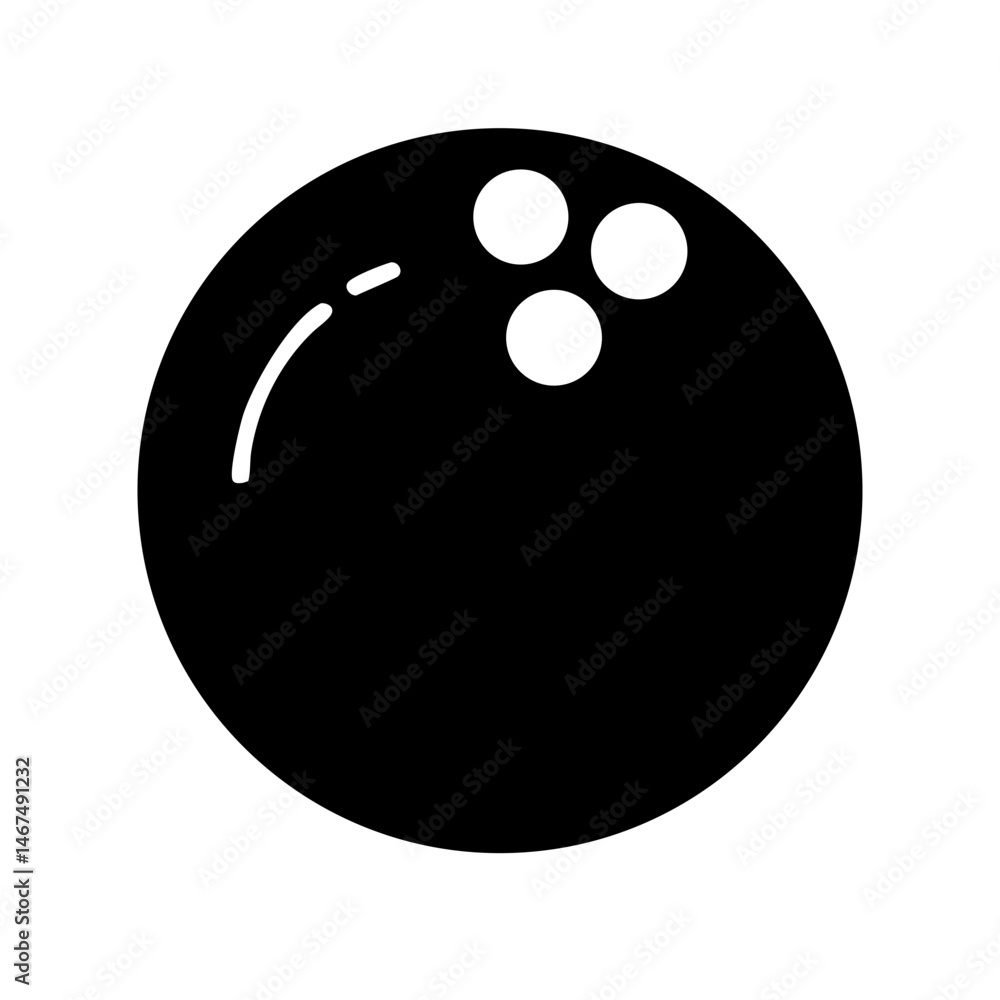 Obraz premium bowling ball silhouette on transparent background for web and graphic design