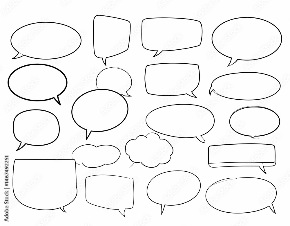 Obraz premium Collection Of Various Speech Bubbles