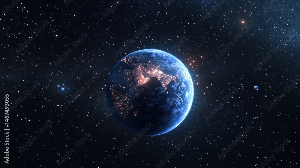 Obraz premium Earth from Space: A Celestial View of Our Planet