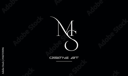 MS, SM, M, S abstract letters logo monogram