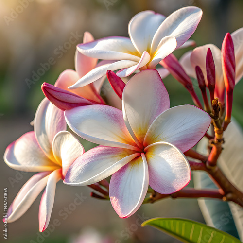 Wallpaper Mural frangipani plumeria flower Torontodigital.ca