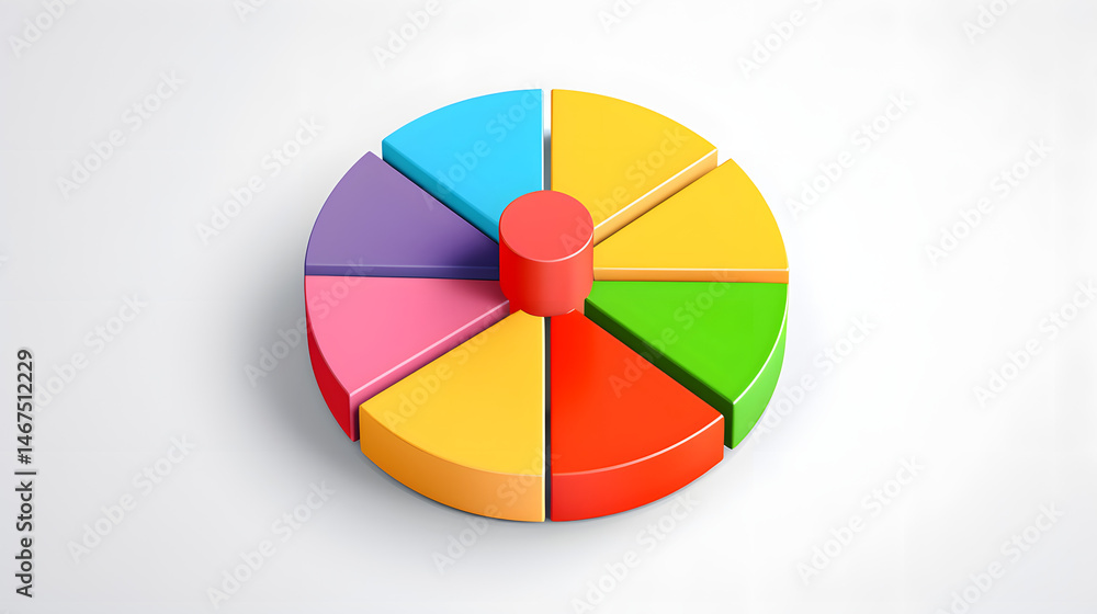 Obraz premium Professional Chart Pie Infographic Share Element to Enhance Data Visualization