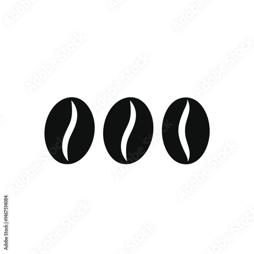 Three Coffee Beans Icon: Simple, Elegant, and Versatile Design for Coffee Shops, Brands, and More