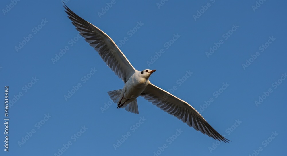 Obraz premium Seagull soaring in flight, Photo