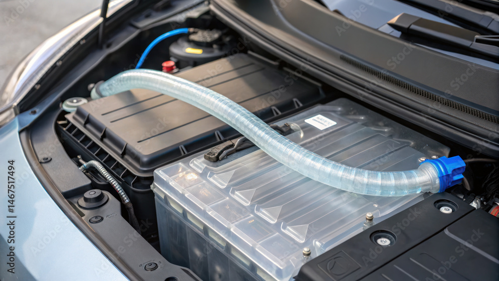 Obraz premium Battery technology has advanced significantly allowing for easy swap options in modern vehicles