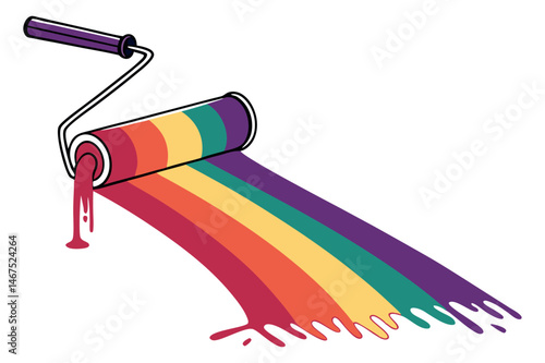 Colorful Paint Rollers Art Design  Wall Decor Inspiration