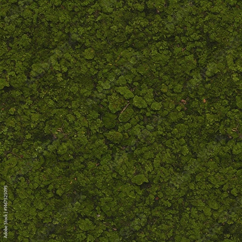 Photoreal Seamless Moss Floor Texture Top View Green Natural Detail