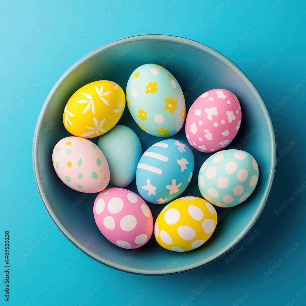 Obraz premium Colorful Easter eggs in a bowl (11)