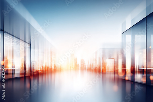 Wallpaper Mural golden sunlight reflecting on city glass buildings Torontodigital.ca