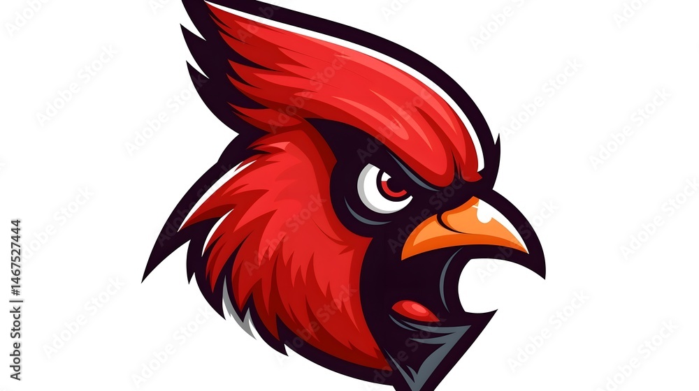 Professional Cardinal Sports Mascot Cartoon Vector Illustration for Marketing Materials Professional Cardinal Sports Mascot Cartoon Vector Illustration for Marketing Materials