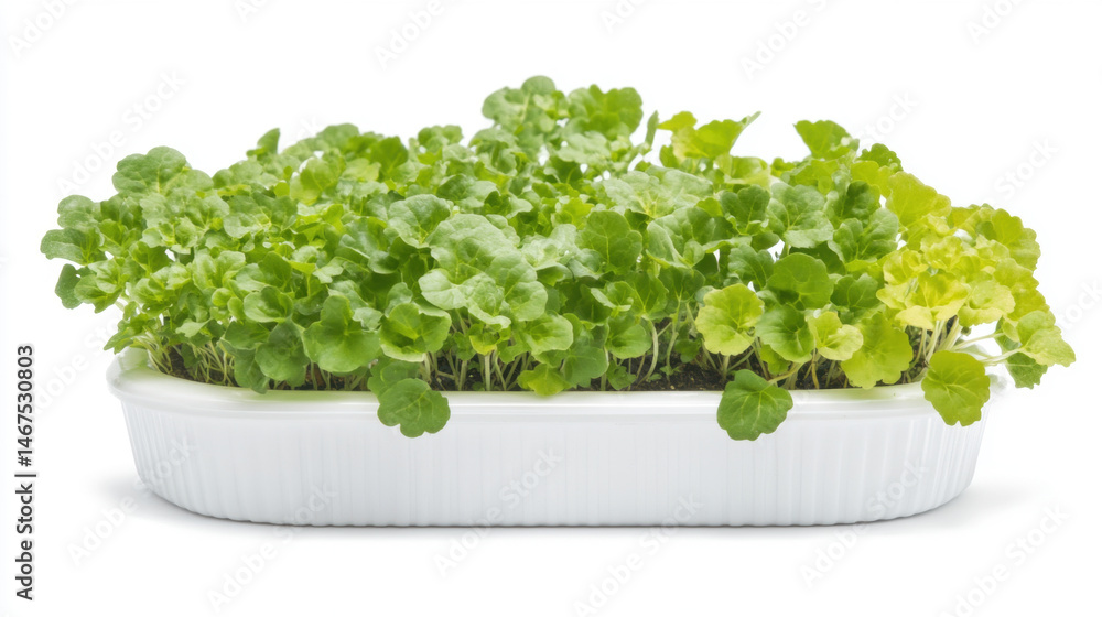 Fototapeta premium hydroponic farm, Isolated on pure white.