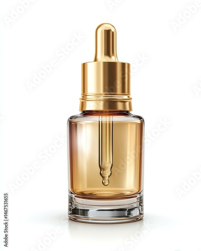 Elegant dropper bottle for skincare products.