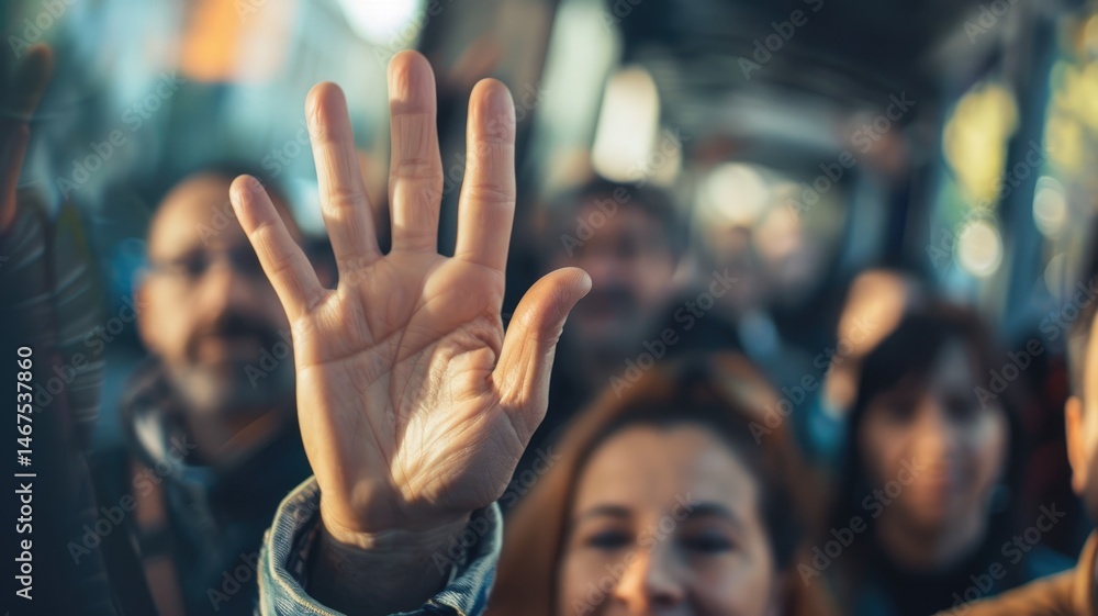 Group of happy diverse people raising their hands outdoors. Multicultural people wearing casual cloth and raised hands or putting hand up. Answering, asking, volunteering, voting, questioning. AIG53. Group of happy diverse people raising their hands outdoors. Multicultural people wearing casual cloth and raised hands or putting hand up. Answering, asking, volunteering, voting, questioning. AIG53.