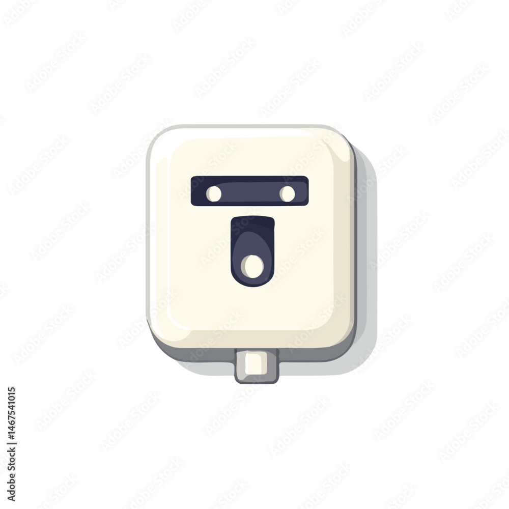 Electrician Plug Flat vector, minimalist design, isolated on a white background. Electrician Plug Flat vector, minimalist design, isolated on a white background.