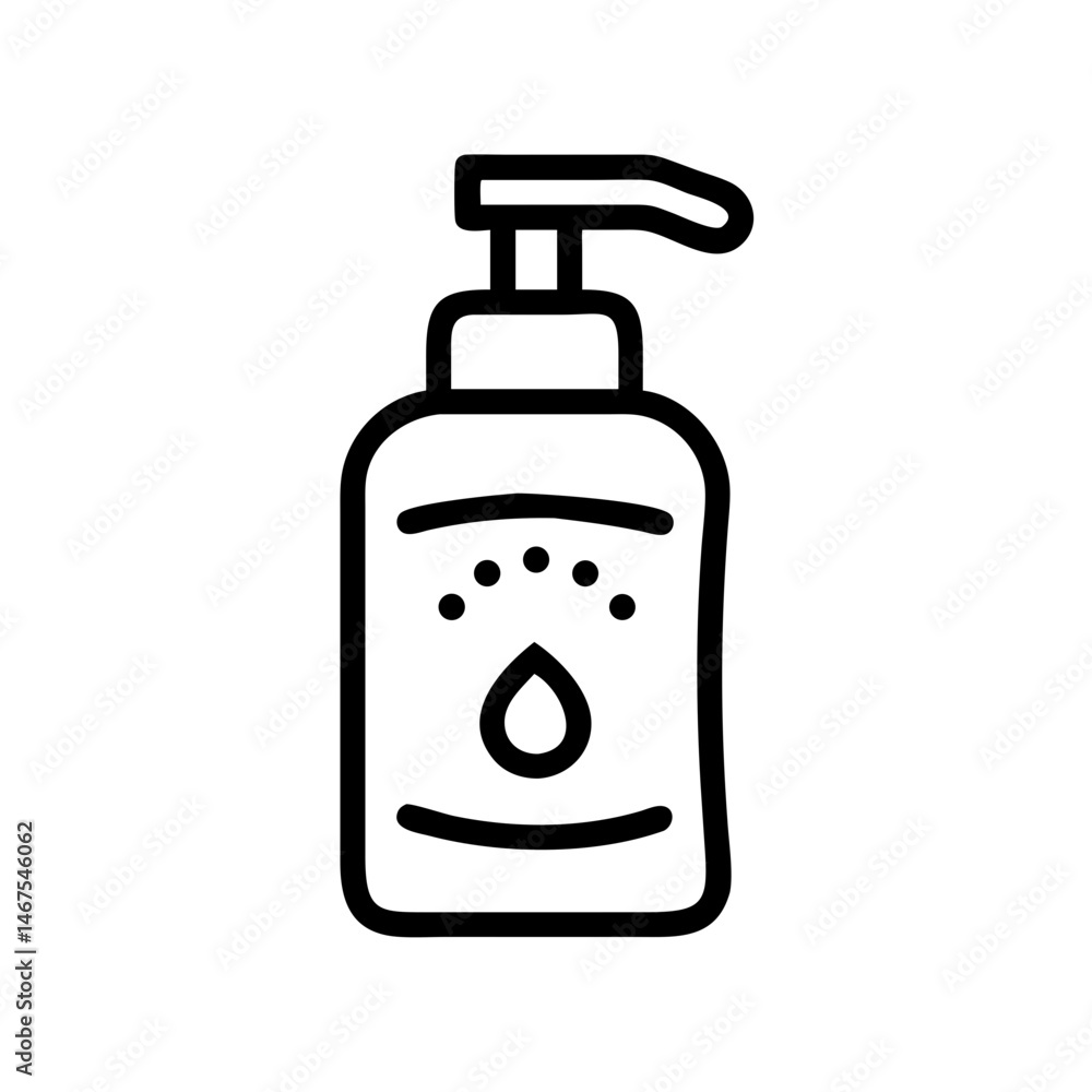 lotion bottle on transparent background for web and graphic design