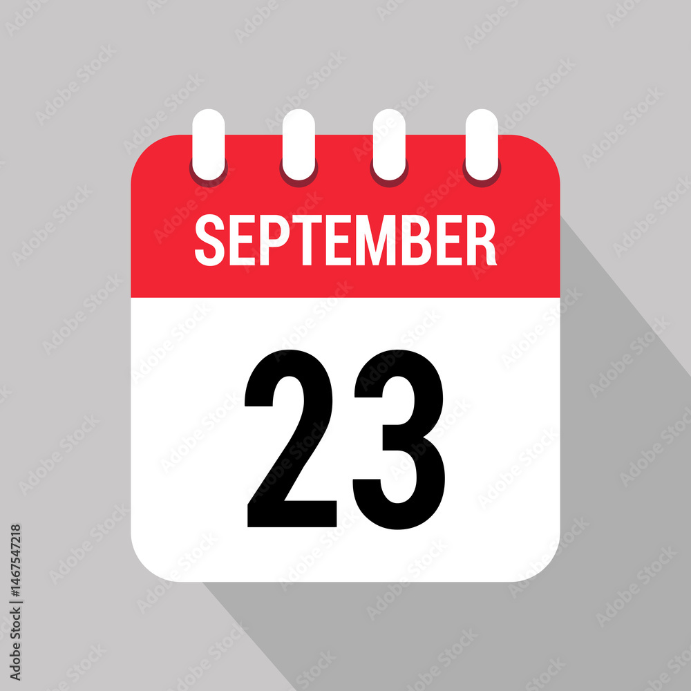 23 september calendar icon design object vector 23 september calendar icon design object vector