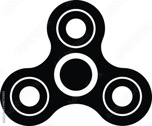 fidget spinner silhouette vector