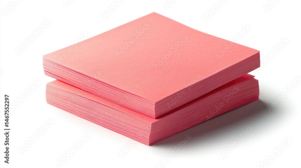 Stack of Pink Paper Sheets Stack of Pink Paper Sheets