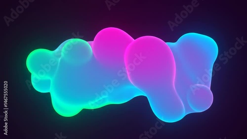Neon Abstract Blob Design