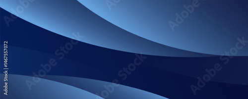 Abstract blue banner background. Glowing geometric shapes graphic design. Futuristic circle shapes. Suit for presentation, cover, business, poster, booklet