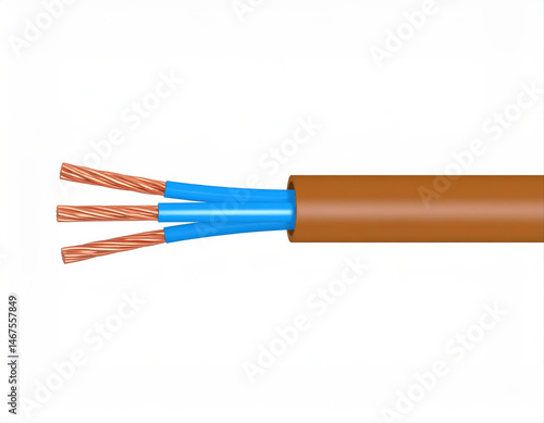 Electrical wiring installation workshop high-quality copper cables indoor close-up utility essentials