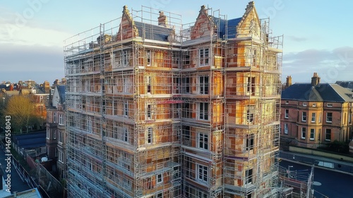 Renovated building under construction