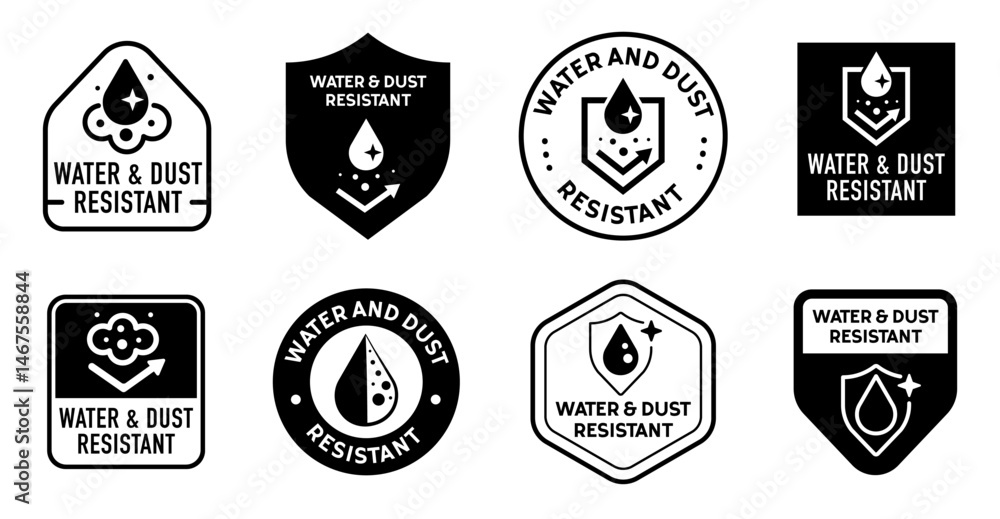 Obraz premium Water and dust resistant vector icon
