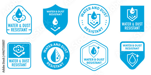 Water and dust resistant vector icon