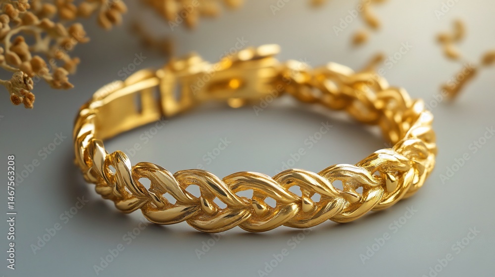 Exquisite Braided Gold Bracelet: A Luxurious and Stylish Accessory Exquisite Braided Gold Bracelet: A Luxurious and Stylish Accessory